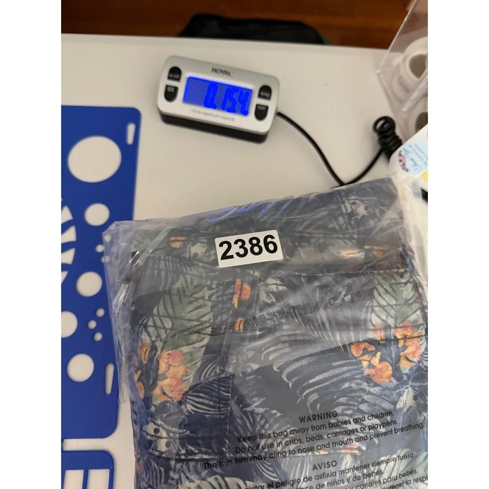 IZOD Cargo Shorts Mens 38 Blue Tropical Floral Palm Saltwater Cotton Relaxed